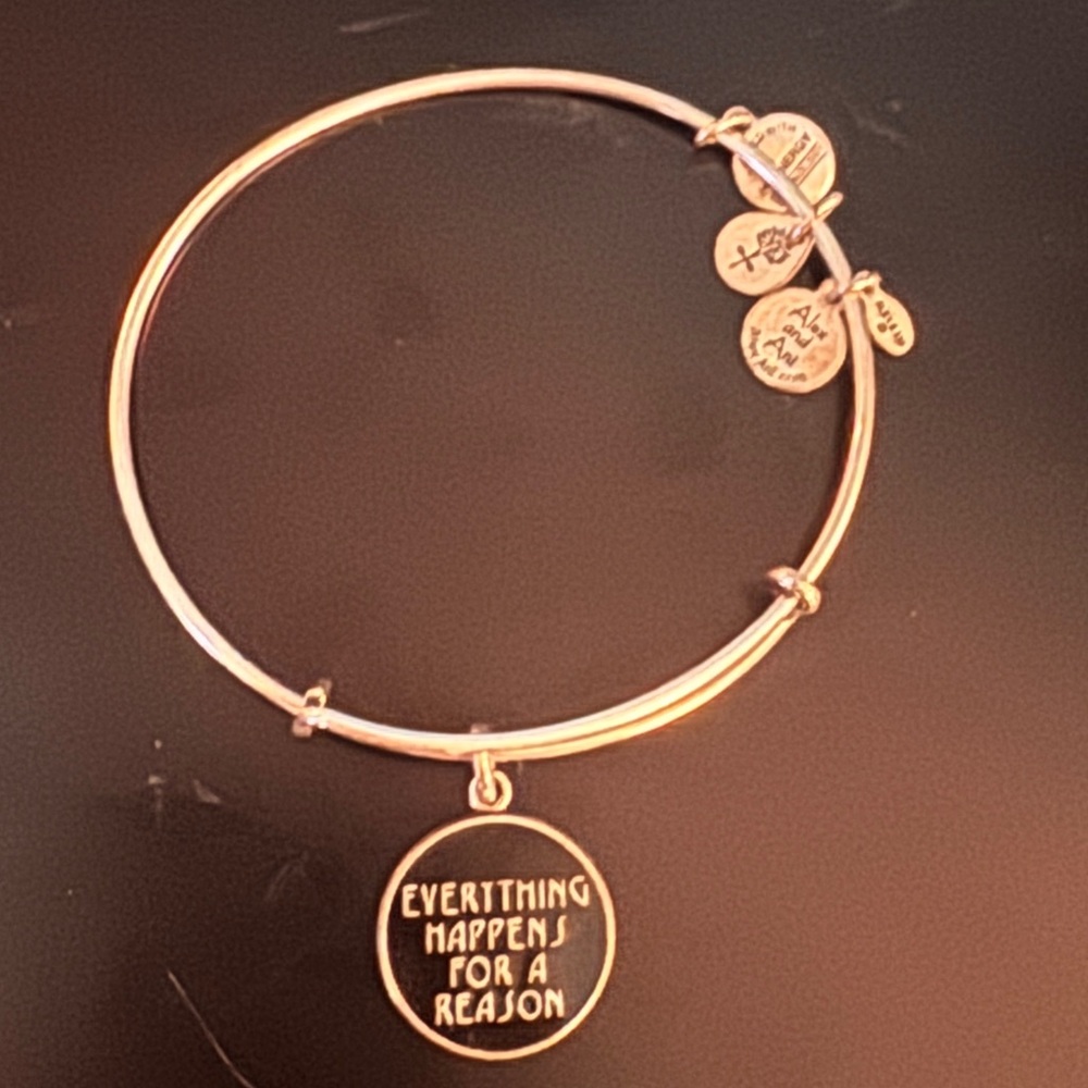 Alex and Ani Everything Happens for a Reason, sterling silver bracelet, like new